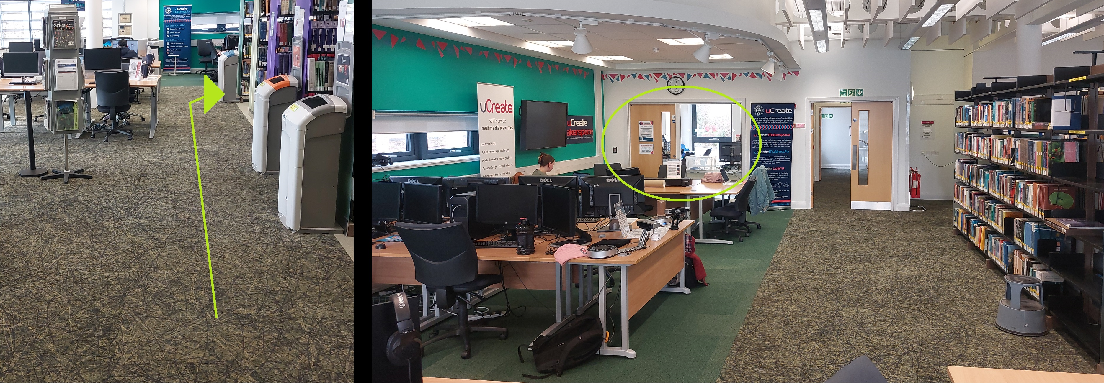 Go past uCreate Multimedia and you will find the Mini-Makerspace